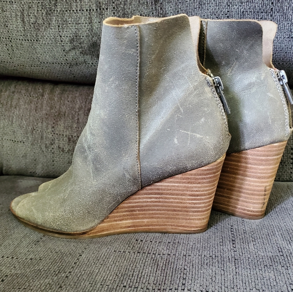 Lucky brand open toe boots